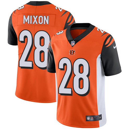 2019 men Cincinnati Bengals 28 Mixon orange Nike Vapor Untouchable Limited NFL Jersey